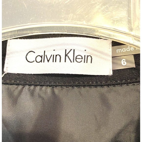 Calvin Klein Women Size 4 Classy Black Dress Sleeveless Lined Gold Buttons - Picture 7 of 14